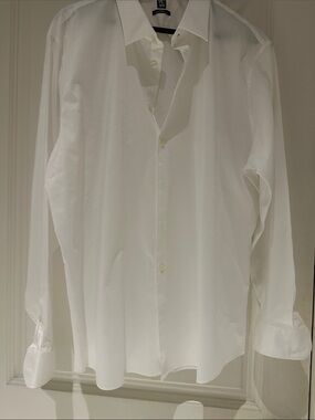 14th & Union Men's White Long-Sleeve Dress Shirt